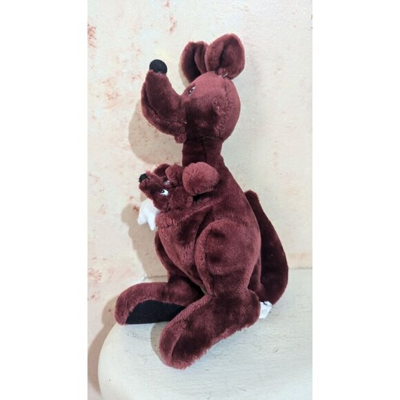 Kangaroo & Joey Plush Toy Brown 14" By Mardi Gras Plush stuffed animal - Picture 6 of 10